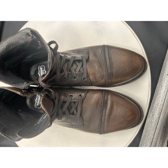 Thursday Captain Brown Leather Cap Toe Boots Fit Men’s 9.5-10 See Measurements main image 7